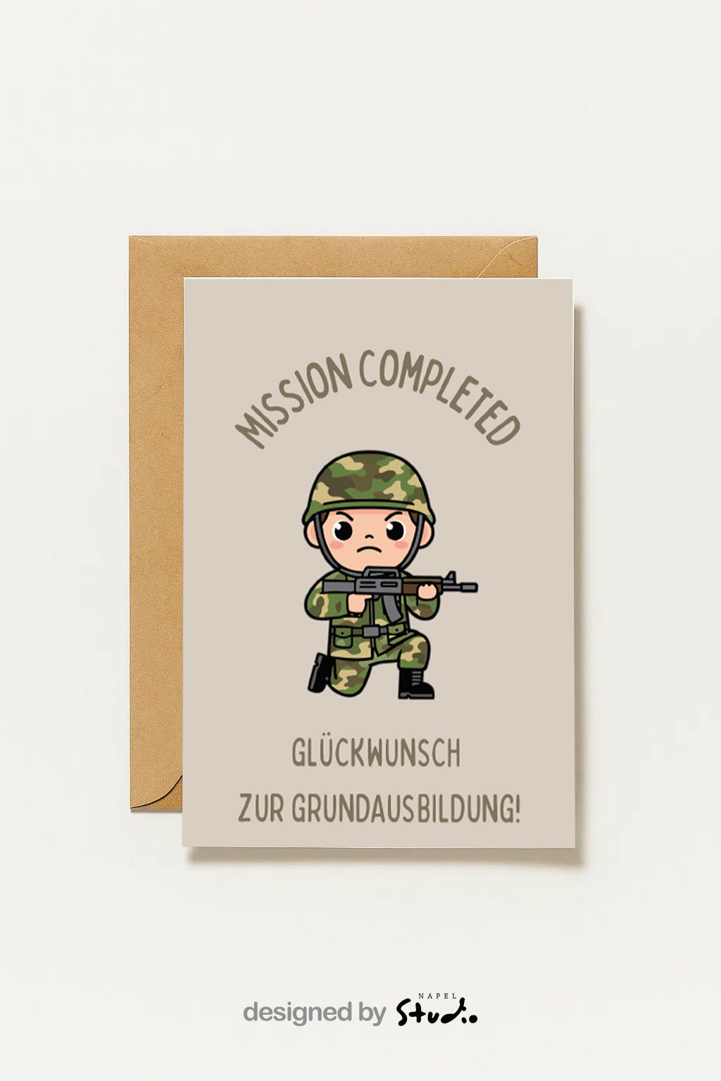 Glückwunsch zur Grundausbildung | Glückwunschkarte Soldat
