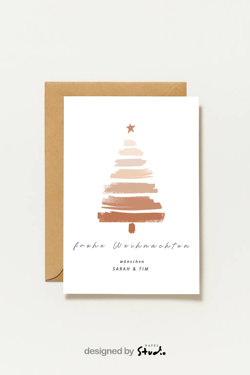 Carte de Noël personnalisée avec sapin de Noël | Carte de Joyeux Noël