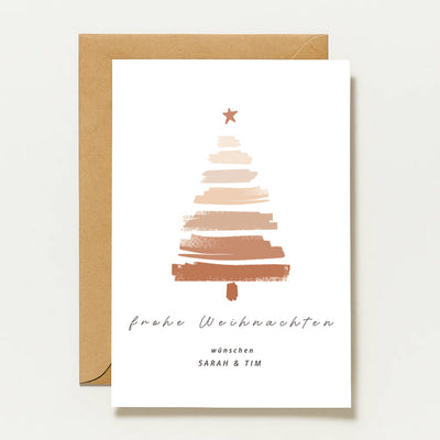 Carte de Noël personnalisée avec sapin de Noël | Carte de Joyeux Noël