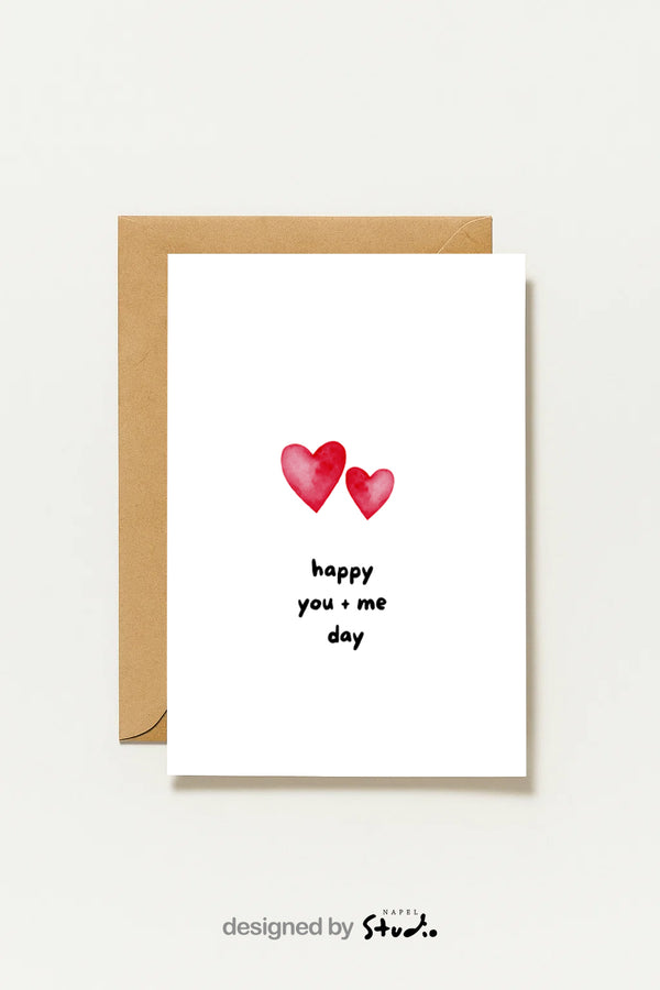 Carte minimaliste en forme de cœur – Joyeuse Saint-Valentin ou anniversaire | Cadeau pour votre partenaire