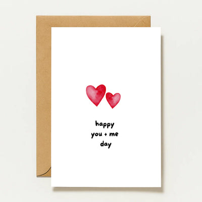 Carte minimaliste en forme de cœur – Joyeuse Saint-Valentin ou anniversaire | Cadeau pour votre partenaire