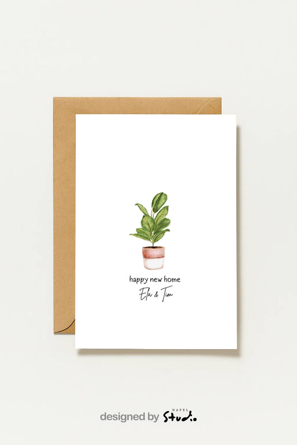 Postkarte Happy New Home Personalisierte Zum Einzug