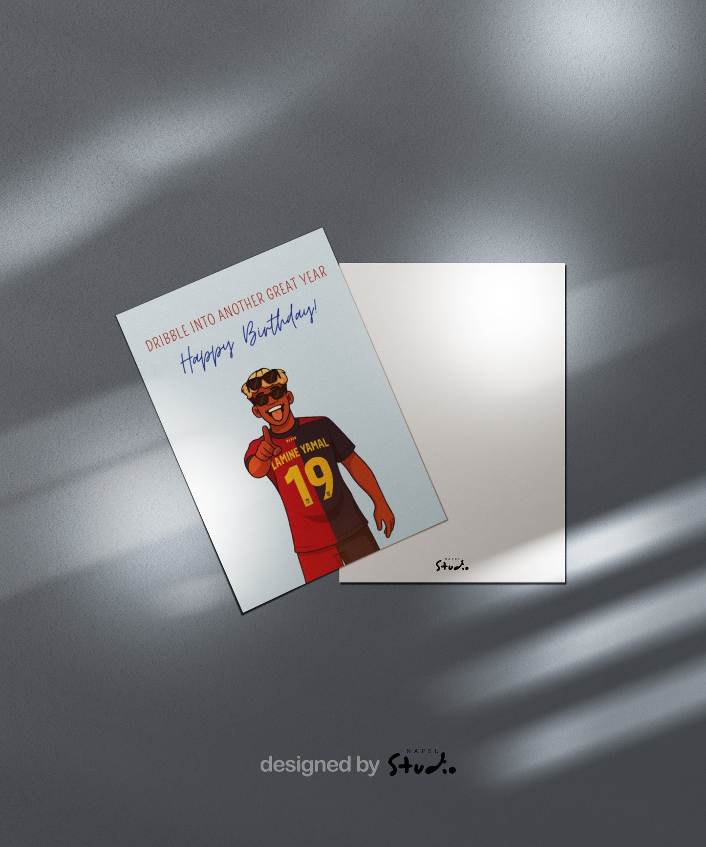 Born to shine built to score | Lamine Yamal Fußball Geburtstagskarte