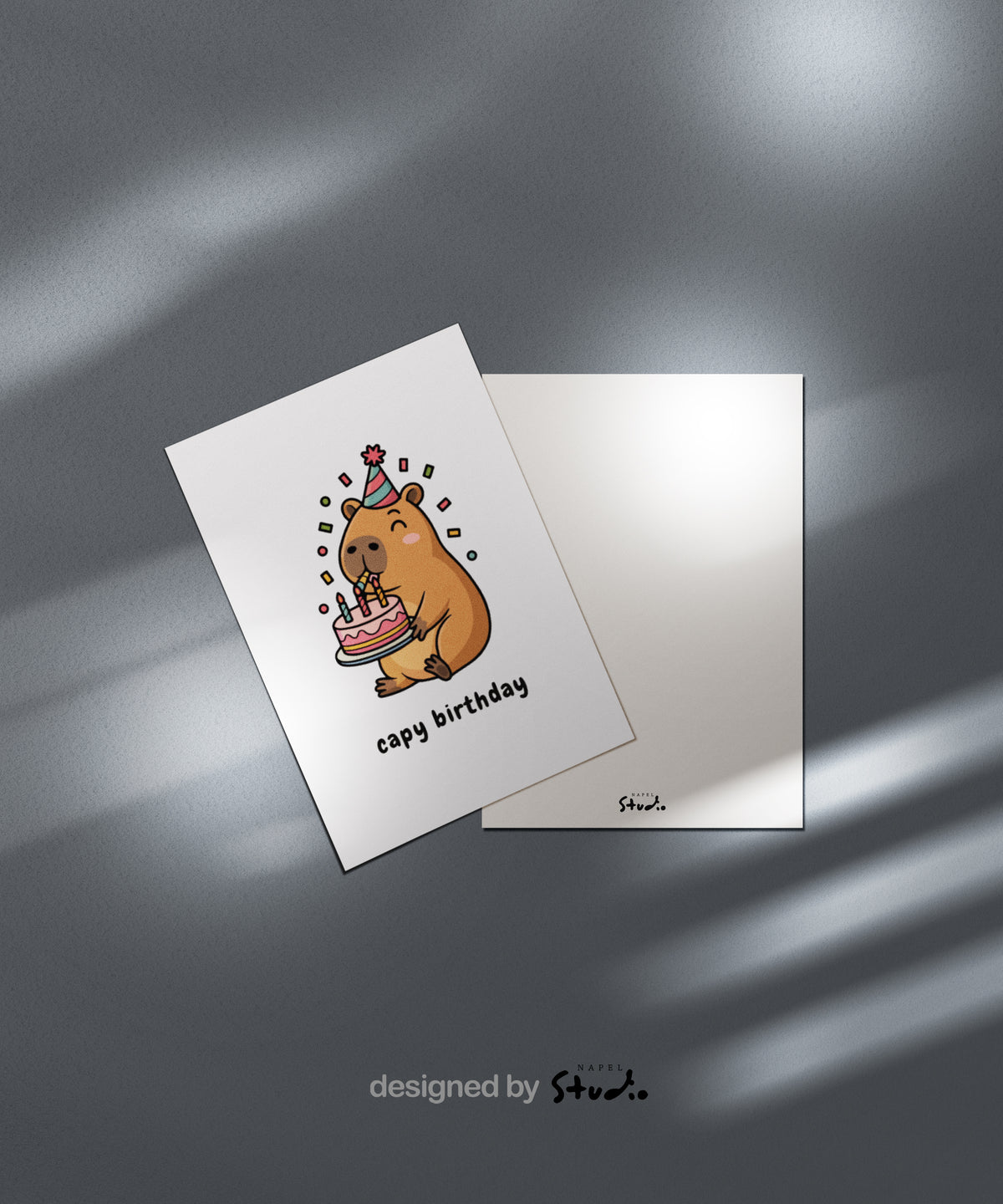Postkarte Capybara Birthday Cute Pun