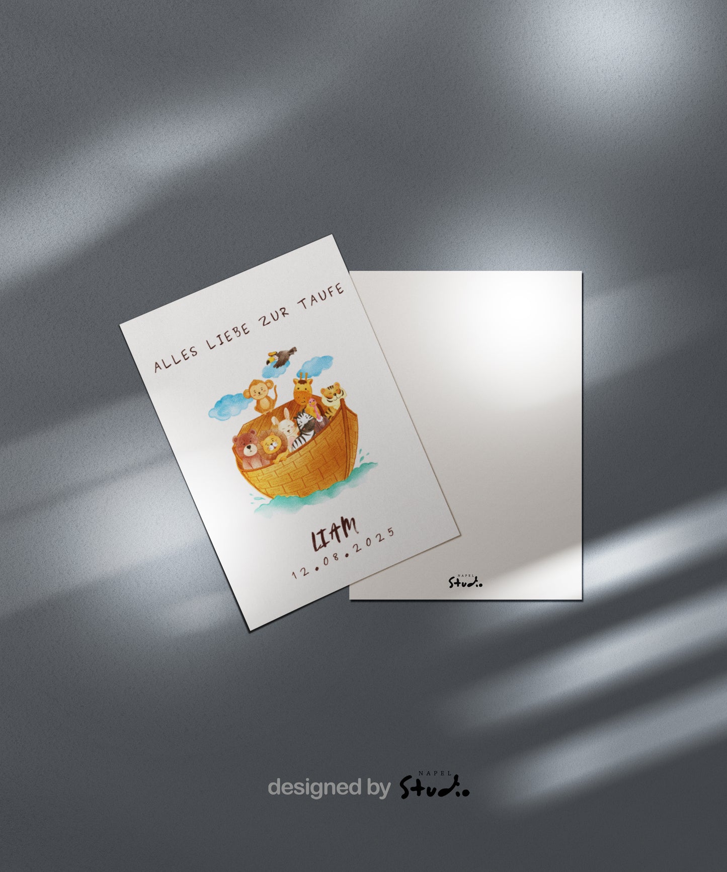 Personalisierte Taufkarte | Alles Liebe zur Taufe