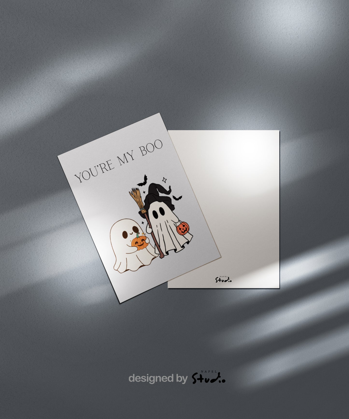 Halloween Karte „You’re my Boo“ | Süße Liebeskarte