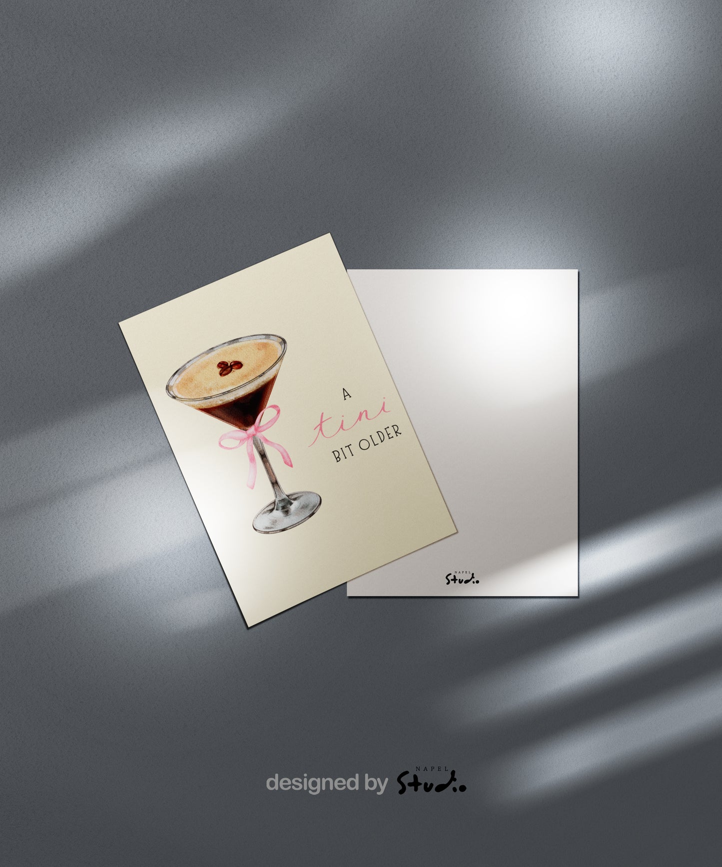 Espresso Martini Geburtstagskarte | A Tini Bit Older