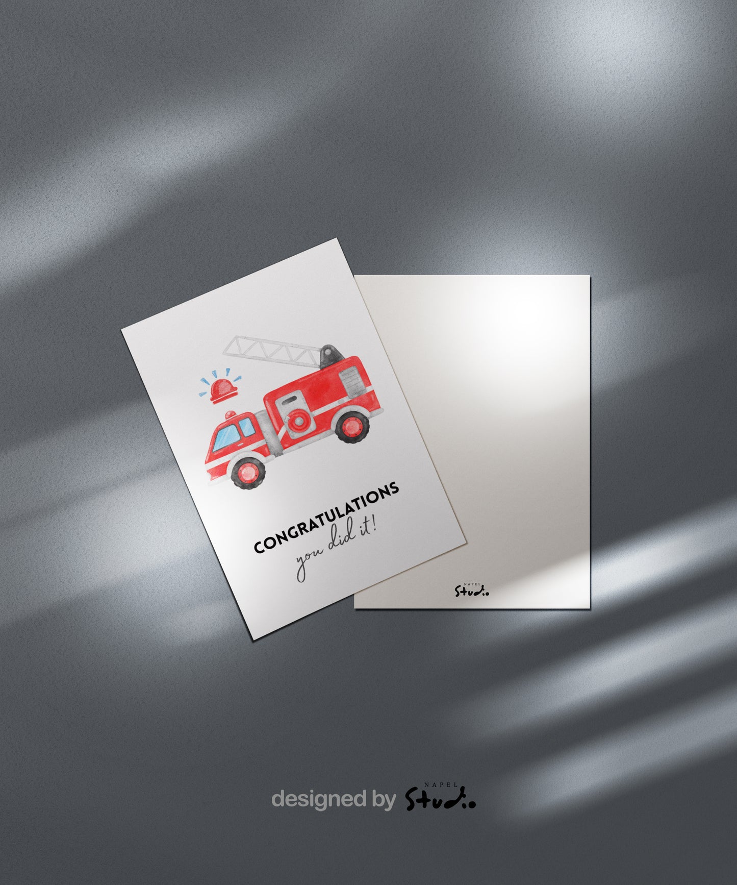 Feuerwehr Glückwunschkarte | Karte zur Prüfung, Geburtstag oder Erfolg