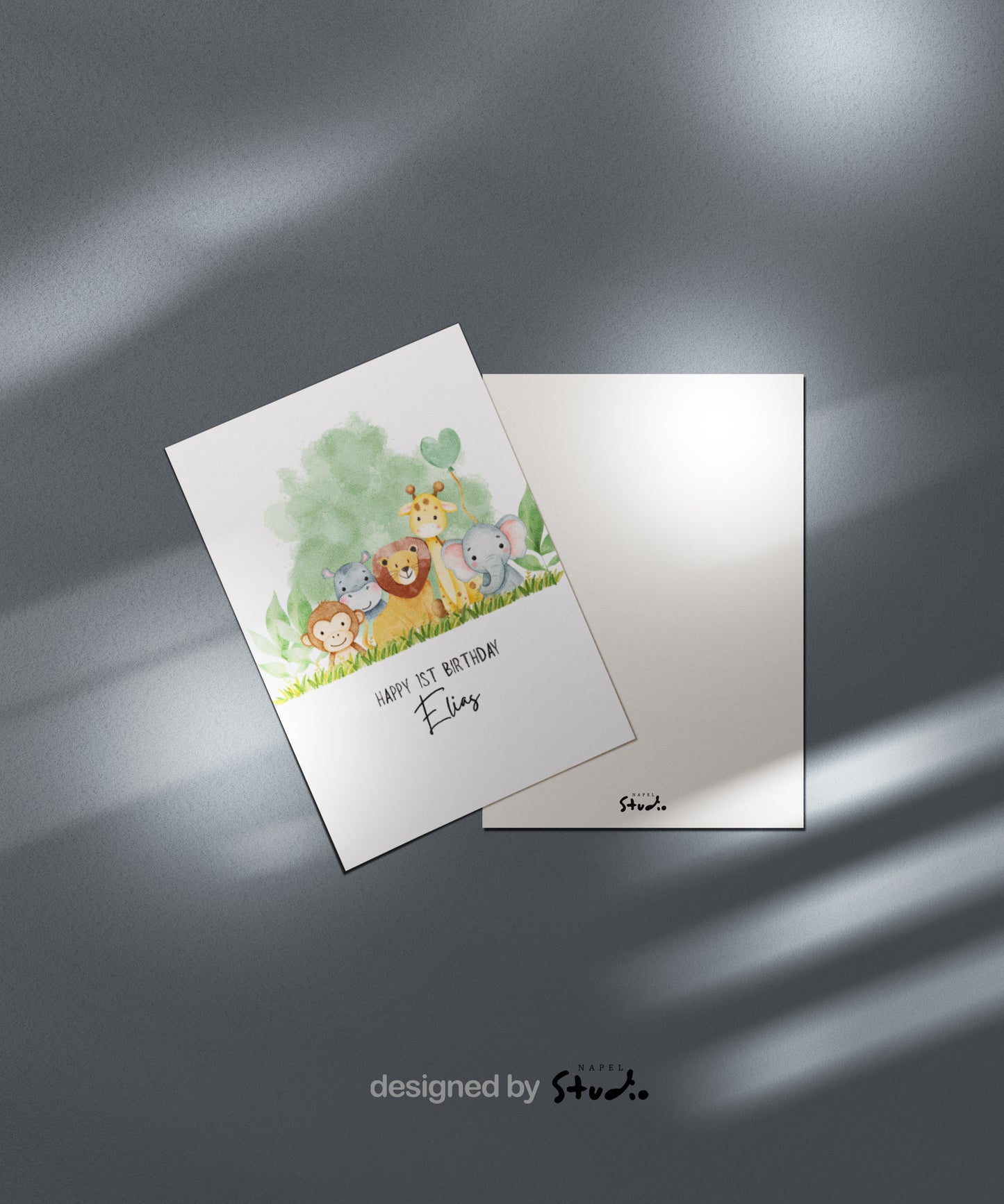 Personalisierte Geburtstagskarte |Dschungeltiere