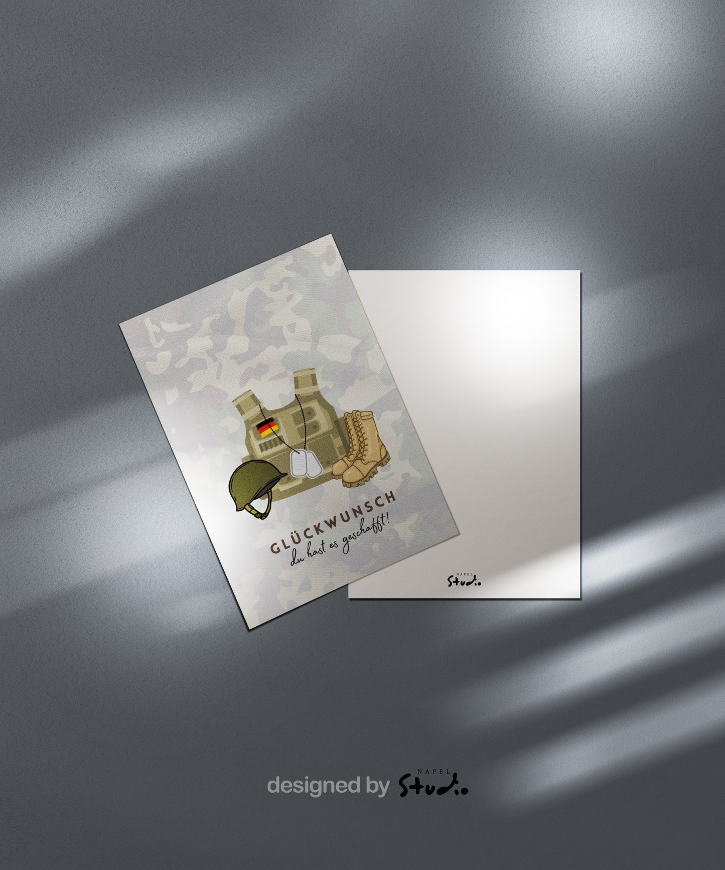 Bundeswehr Abschlusskarte | Glückwunschkarte für Soldaten, Grundausbildung & Beförderung