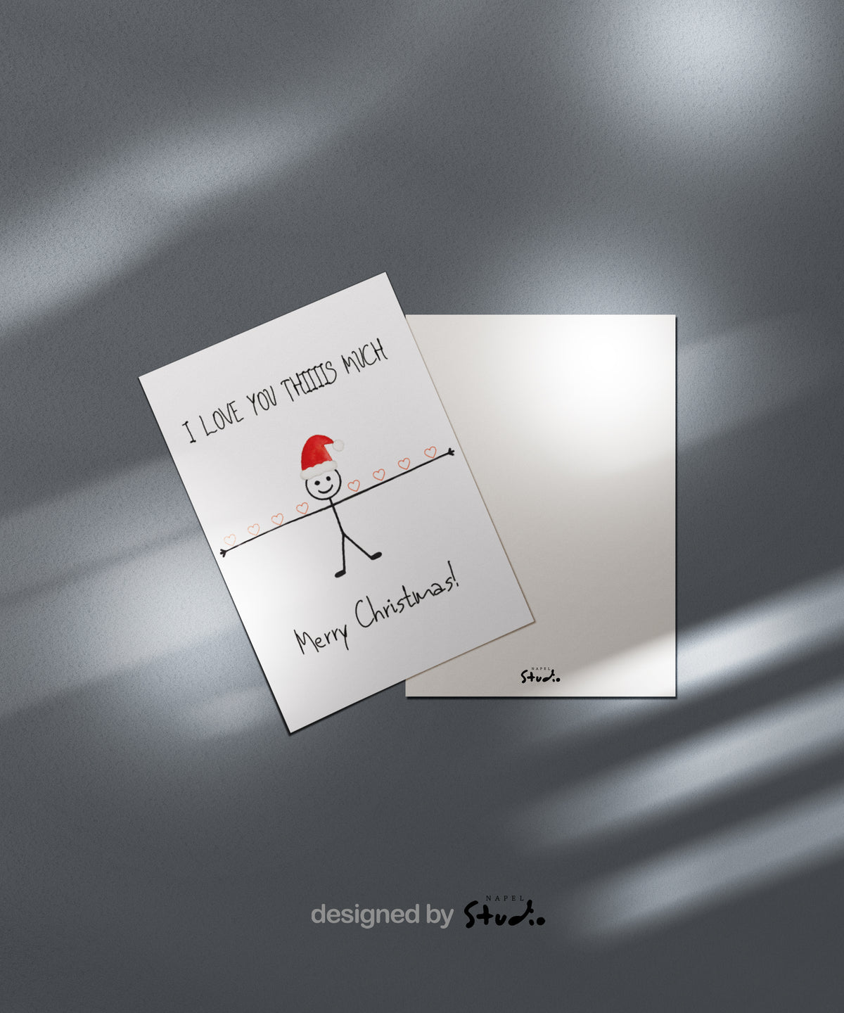 JE T'AIME TELLEMENT | Carte d'amour avec vœux de Noël