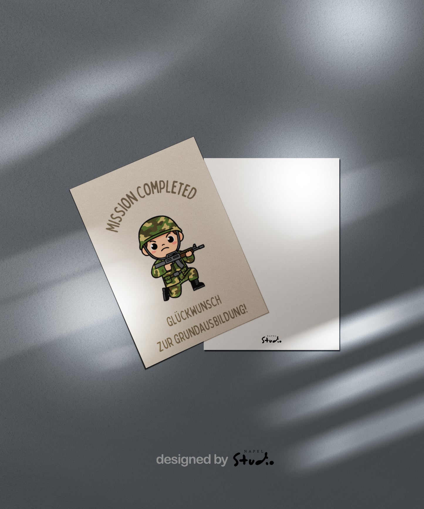 Glückwunsch zur Grundausbildung | Glückwunschkarte Soldat