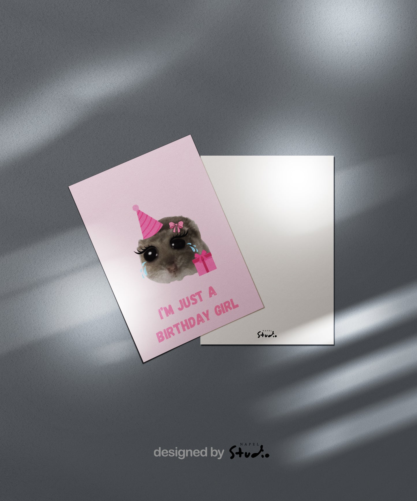 I'm Just a Birthday Girl | Geburtstagskarte Hamster