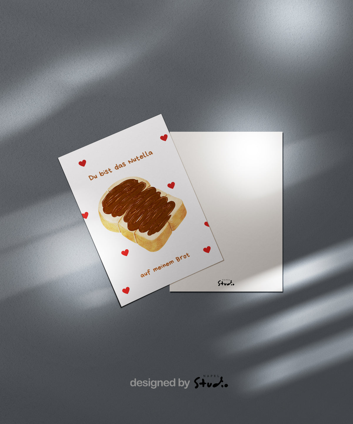 Lustige Liebeskarte „du Bist Das Nutella Auf Meinem Brot“ Süße Für Freund & Freundin – Valentinstag, Jahrestag, Geburtstag