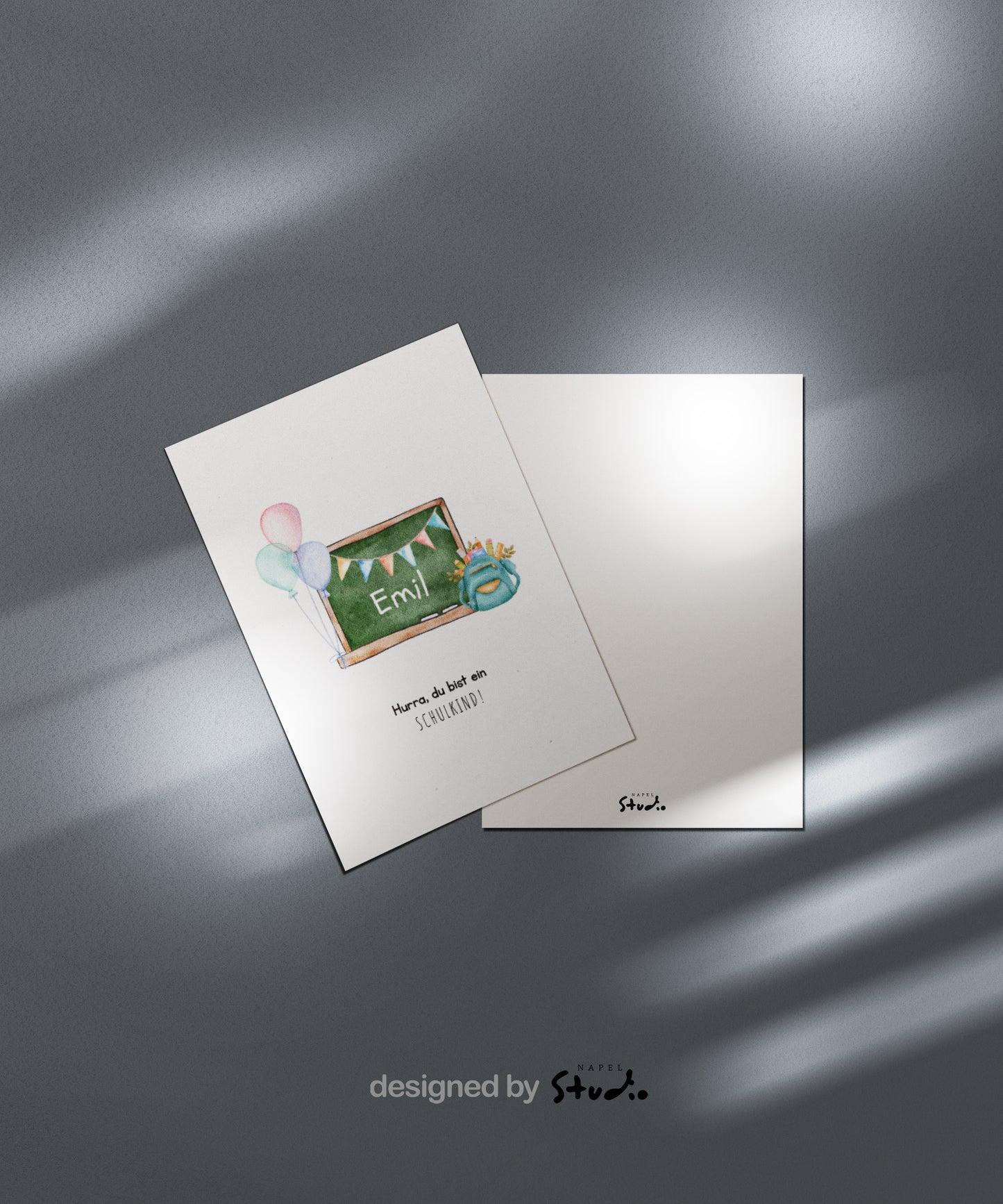 Personalisierte Einschulungskarte | Hurra, du bist ein Schulkind!